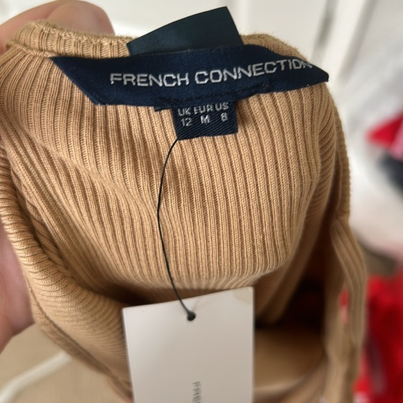NWT French Connection Reshmi Baby Ribbed Jersey Dress - Picture 4 of 4